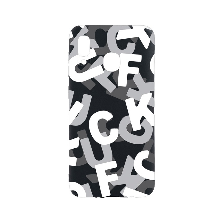 BestCase Slim Szilikon 0.8MM telefontok, Huawei P Smart (2019), FCK Pattern, B 1021