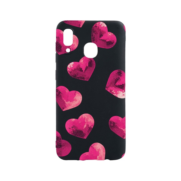 BestCase Slim Szilikon 0.8MM telefontok, Huawei P Smart (2019), Heart Pattern, B 987