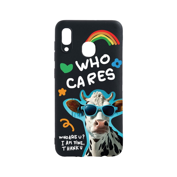 BestCase Slim Szilikon 0.8MM telefontok, Huawei P Smart (2019), Cool Cow - Who Cares?, B 975