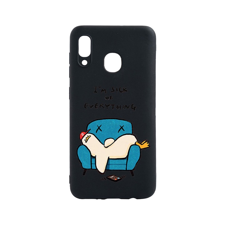 BestCase Slim Szilikon 0.8MM telefontok, Huawei P Smart (2019), I'm Sick Of Everything, B 1017