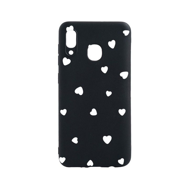 BestCase Slim Szilikon 0.8MM telefontok, Huawei P Smart (2019), Heart Pattern, B 1041