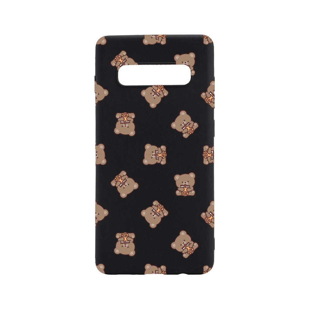 Husa BestCase® Slim SIlicon 0.8MM, Compatibila Cu Samsung Galaxy S10 Plus, Teddy Bear Pattern, Rezistenta la uzura, B 974