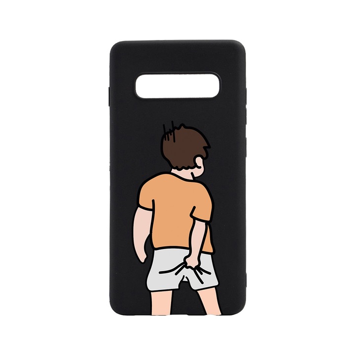 Силиконов калъф BestCase за Samsung Galaxy S10 Plus, Scratching, 0.8MM Slim, Black Silicon Series, B 972