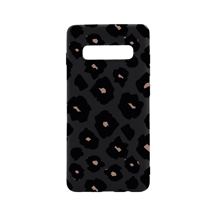 Силиконов калъф BestCase за Samsung Galaxy S10 Plus, Leopard Pattern, 0.8MM Slim, Black Silicon Series, B 1037