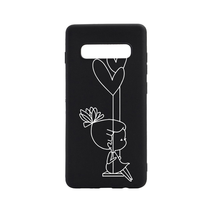 Силиконов калъф BestCase за Samsung Galaxy S10 Plus, My Little Girl, 0.8MM Slim, Black Silicon Series, B 1050