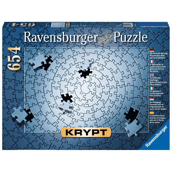 Puzzle, Ravensburger, Krypt, 654 piese, Argintiu