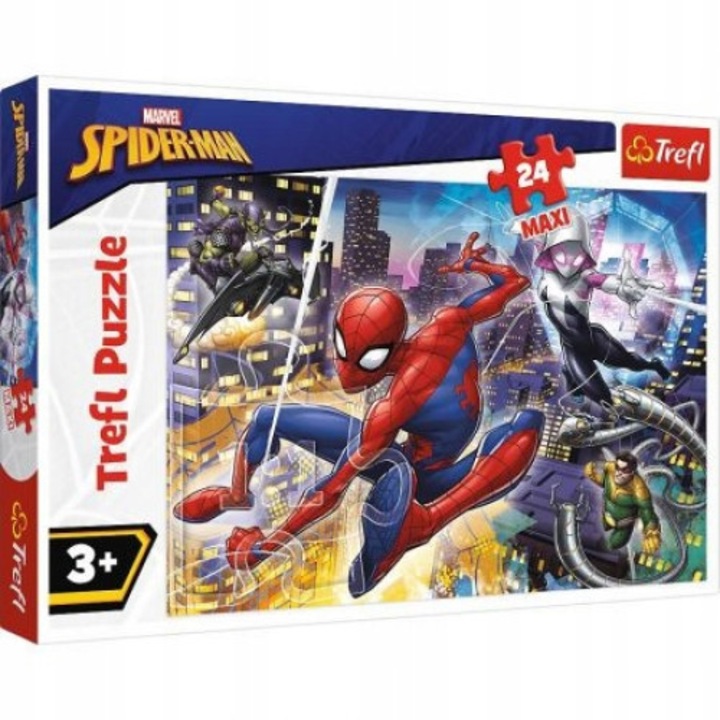 Детски пъзел Spiderman Trefl, 24 части, Многоцветен