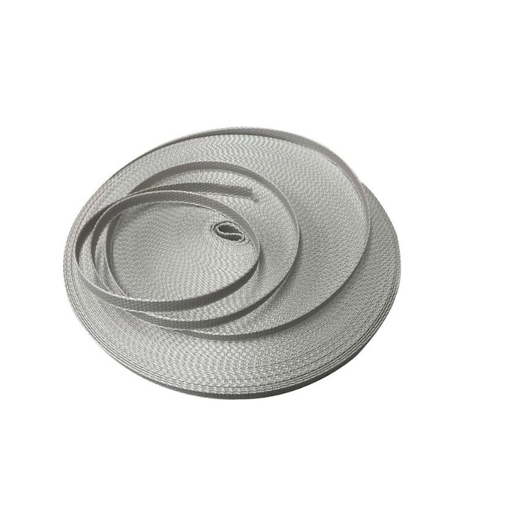 Külső görgős hajtószíj, 15 mm széles, 1 m hosszú, fehér színű
