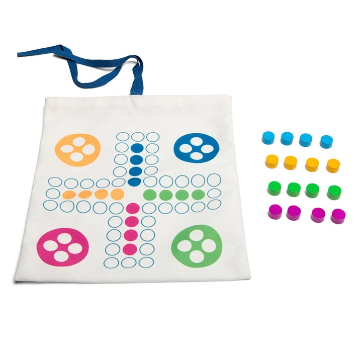 Társasjáték, Kígyók és létrák és Ludo, utazáshoz, 2 az 1-ben, BS Toys