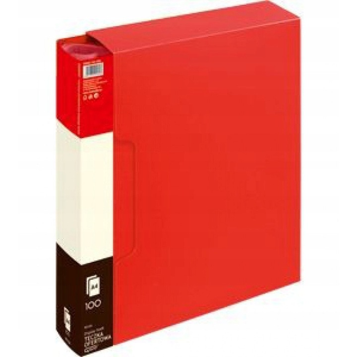 Dosar cu 100 folii A4, Grand, Polipropilena, Rosu