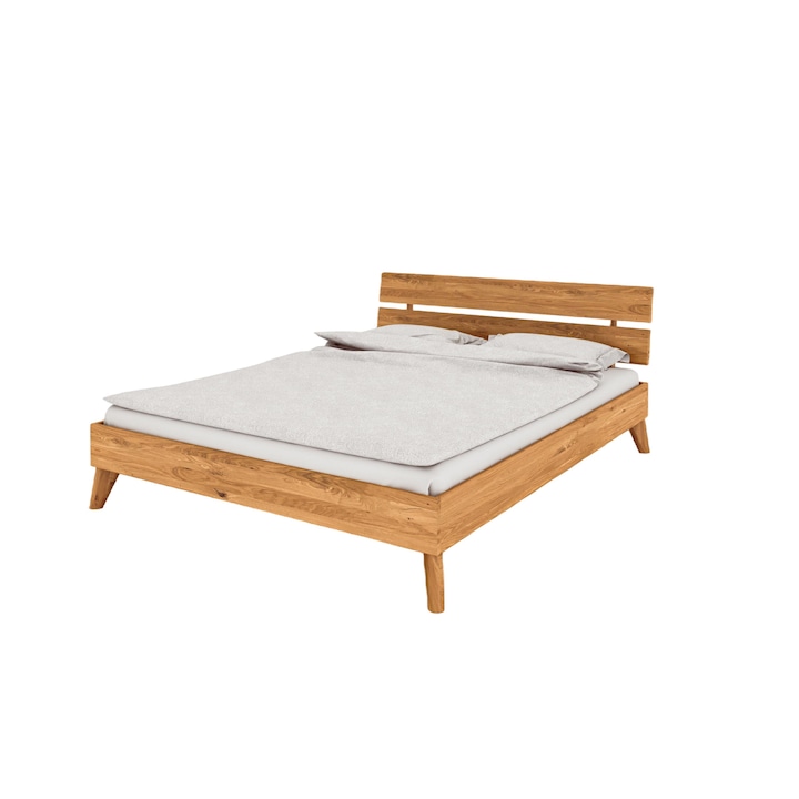 Cadru de pat, The Beds, Lemn masiv, 205 x 228 cm, Maro