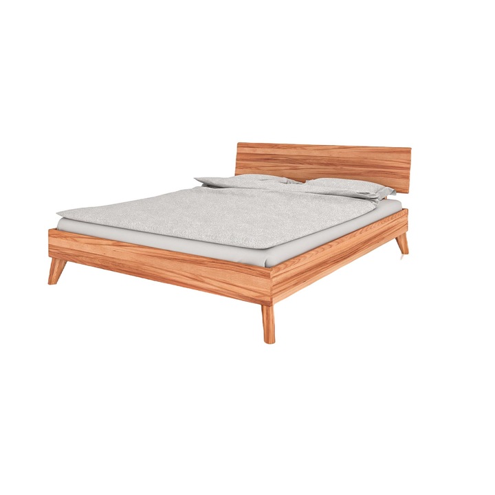 Cadru de pat, The Beds, Lemn masiv, 208 x 195 cm, Maro