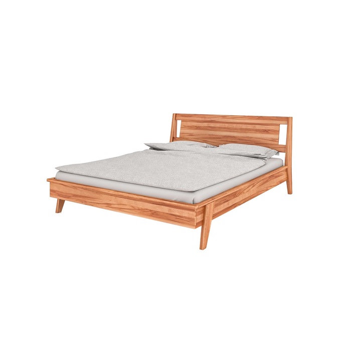 Cadru pat, The Beds, Lemn masiv, 129 x 217 cm, Natural