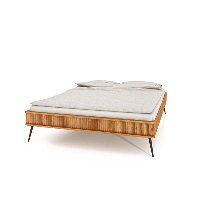 Cadru de pat, The Beds, Lemn masiv, 164 x 196cm, Maro