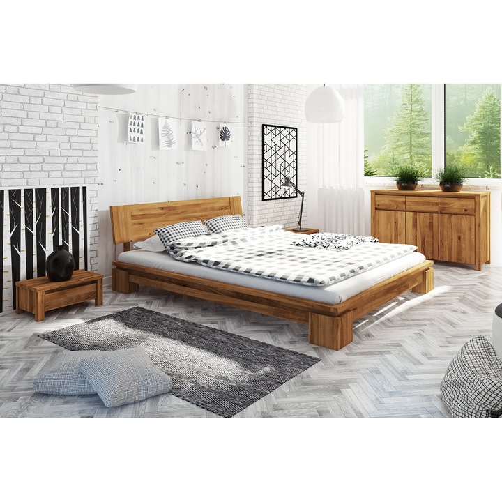 Cadru de pat, The Beds, Lemn, 95 x 228 cm, Maro