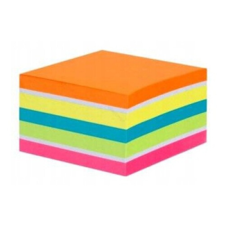 Самозалепващи се листчета, Tres, 450 листа, 75x75мм, многоцветни