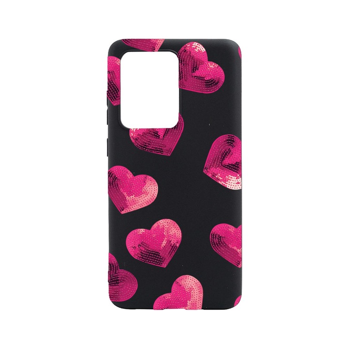 BestCase Slim Szilikon 0.8MM telefontok, Huawei P40, Heart Pattern, B 987