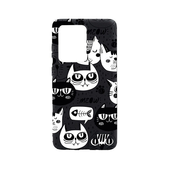 BestCase Slim Szilikon 0.8MM telefontok, Huawei P40, Cool Cats, B 1029