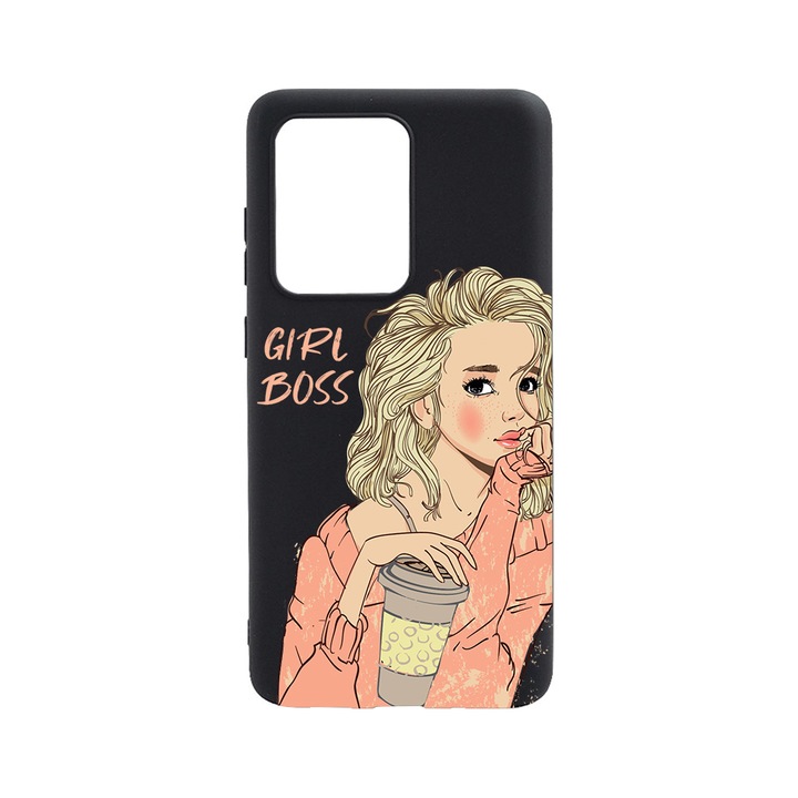 BestCase Slim Szilikon 0.8MM telefontok, Huawei P40, Girl Boss, B 1009