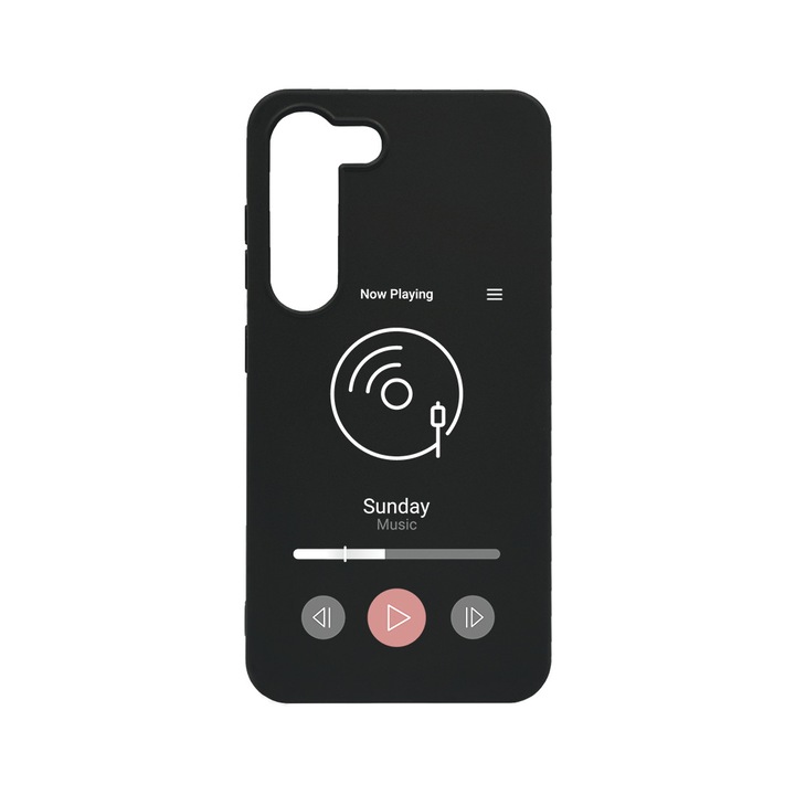 BestCase Slim Szilikon 0.8MM telefontok, Samsung Galaxy S23, Music Player, B 973