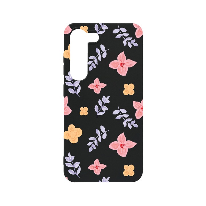 BestCase Slim Szilikon 0.8MM telefontok, Samsung Galaxy S23, Flower Pattern, B 978