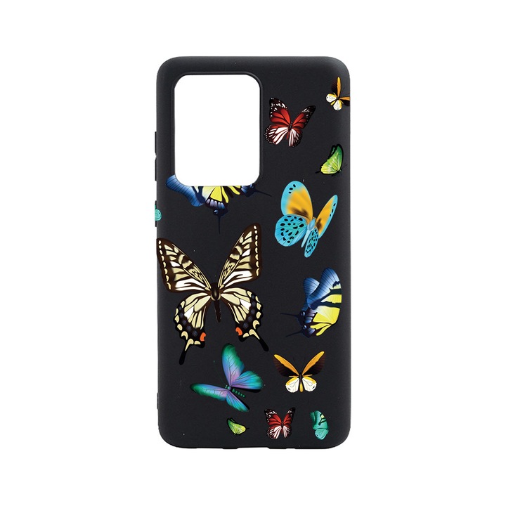 BestCase Slim Szilikon 0.8MM telefontok, Huawei P40, Beautiful Color Butterflies, B 992
