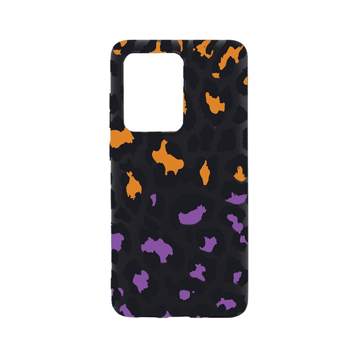 BestCase Slim Szilikon 0.8MM telefontok, Huawei P40, Lila Leopard Pattern, B 1035