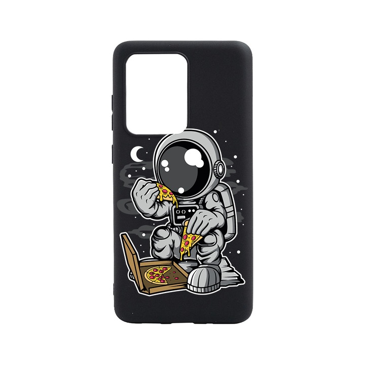 BestCase Slim Szilikon 0.8MM telefontok, Huawei P40, Astronaut Pizza, B 1004