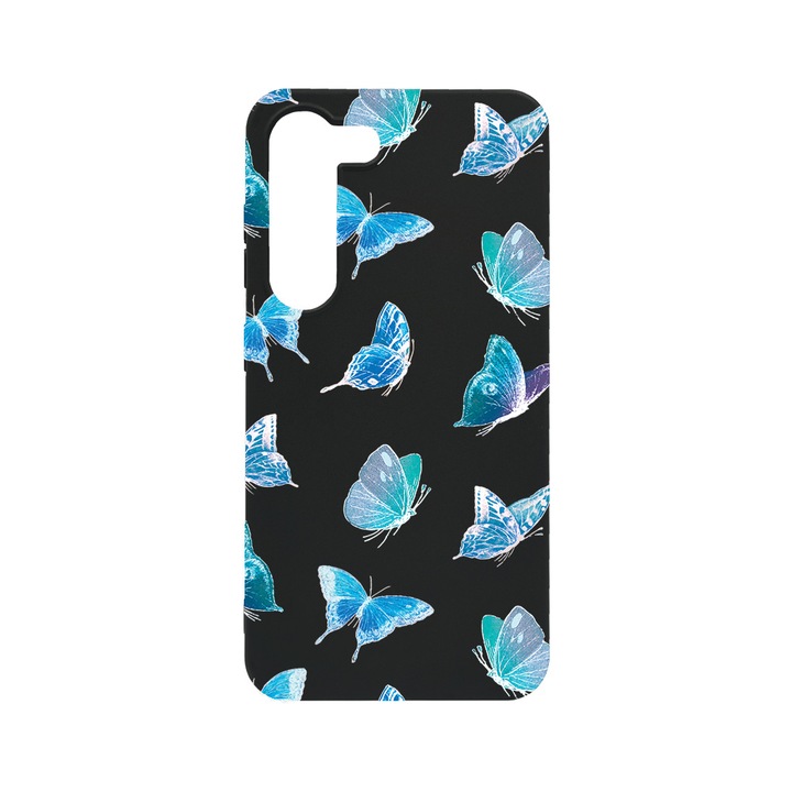 BestCase Slim Szilikon 0.8MM telefontok, Samsung Galaxy S23, Butterfly Pattern, B 1012
