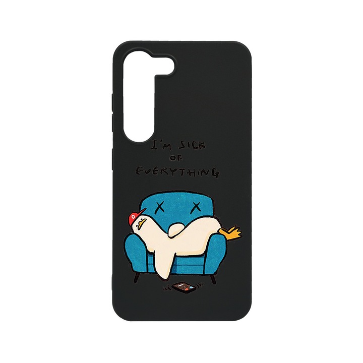 BestCase Slim Szilikon 0.8MM telefontok, Samsung Galaxy S23, I'm Sick Of Everything, B 1017