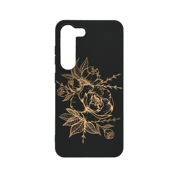 BestCase Slim Szilikon 0.8MM telefontok, Samsung Galaxy S23, Golden Rose, B 989