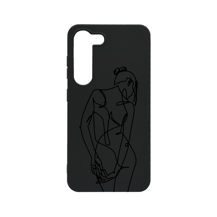 BestCase Slim Szilikon 0.8MM telefontok, Samsung Galaxy S23, Woman Lineart, B 1062