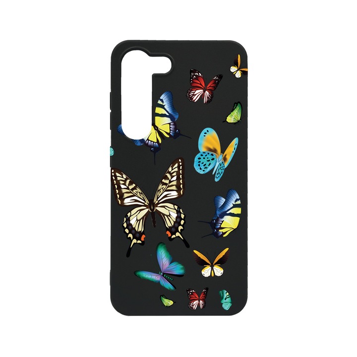 BestCase Slim Szilikon 0.8MM telefontok, Samsung Galaxy S23, Beautiful Color Butterflies, B 992