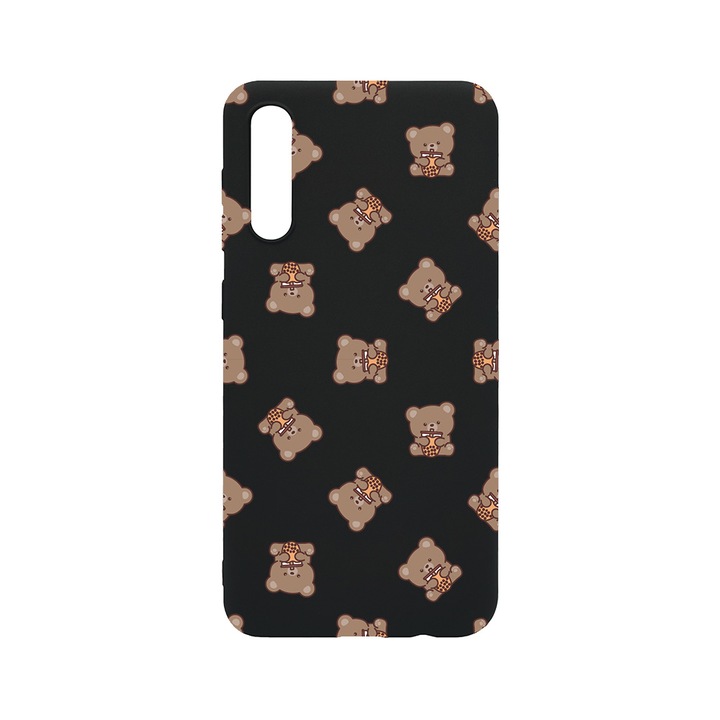 BestCase Slim Szilikon 0.8MM telefontok, Samsung Galaxy A30s / Galaxy A50s, Teddy Bear Pattern, B 974