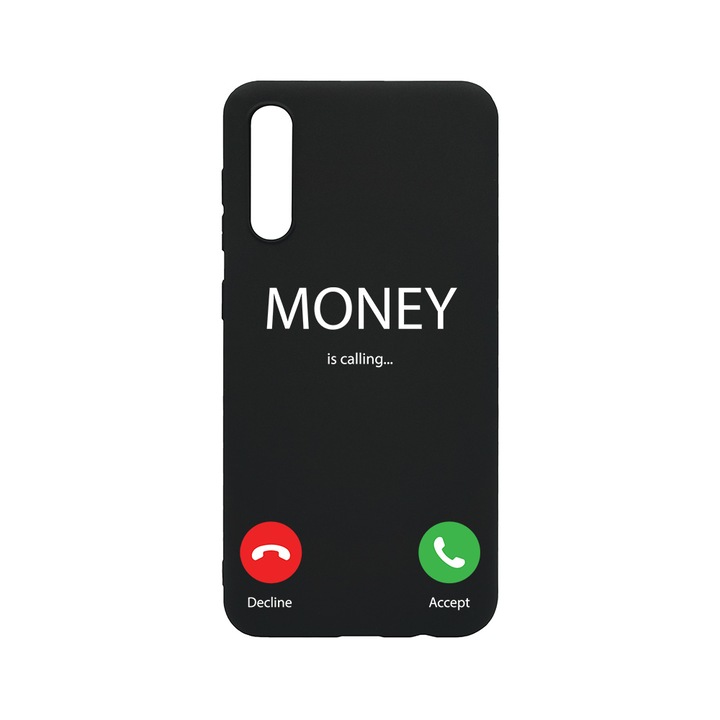 Husa BestCase® Slim SIlicon 0.8MM, Compatibila Cu Samsung Galaxy A30s / Galaxy A50s, Money Is Calling, Rezistenta la uzura, B 986