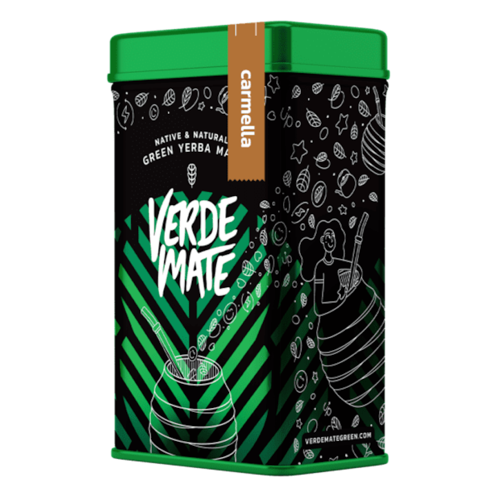 Чай Yerba Mate, Green Mate Green Carmella - Tostada, Yebera, метална кутия, 500g