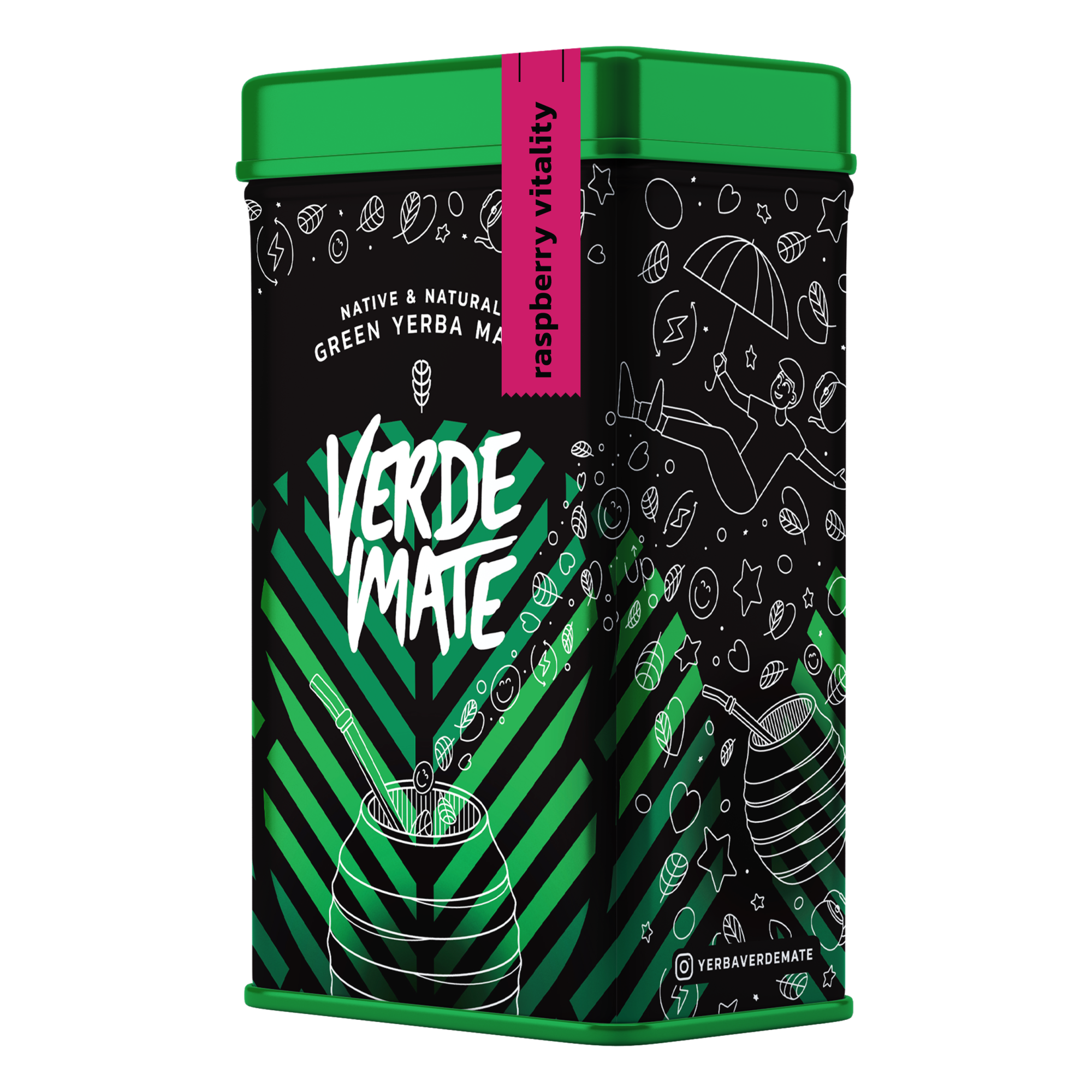 Чай Yerba Mate Tea, Green Mate Raspberry Vitality, Yebera, Малина ...