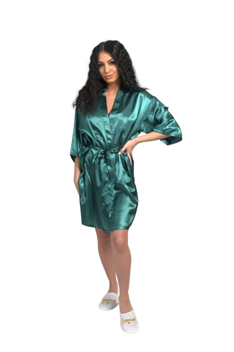 Halat dama, pentru domnisoarele de onoare, inscriptionat "Bridesmaid", Verde, marime universala