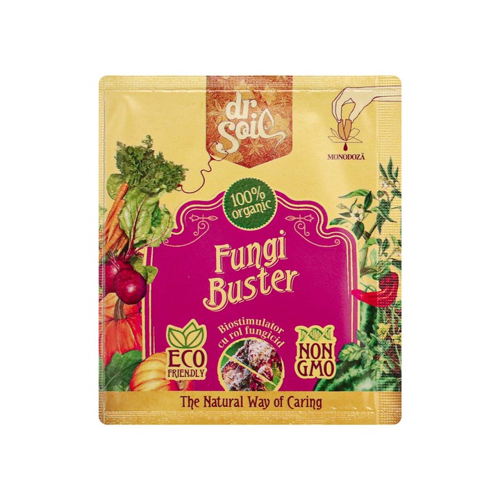 Biostimulator organic cu rol fungicid Dr.Soil, Fungi Buster 10 ml