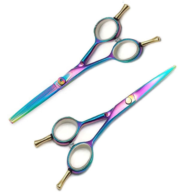 Kit 2 Foarfeci Profesionle Filat-Tuns Cameleon - 5.5cm