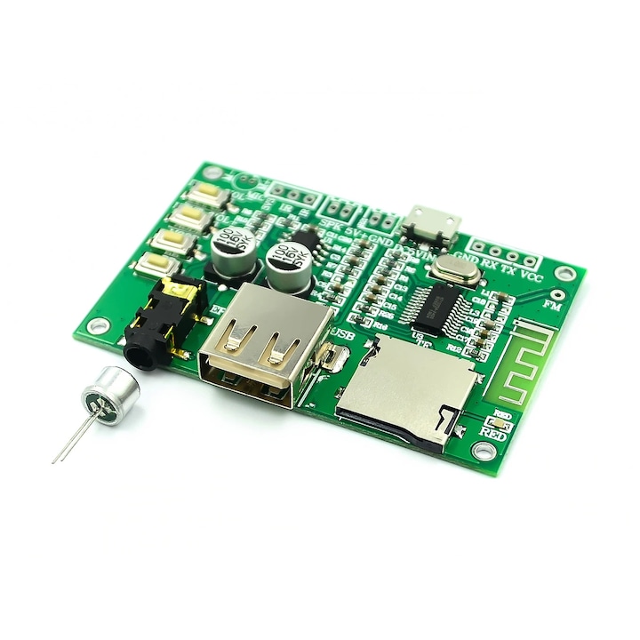 Amplificator pentru casti BT201, BT5.0, MicroSD, Pendrive, Verde