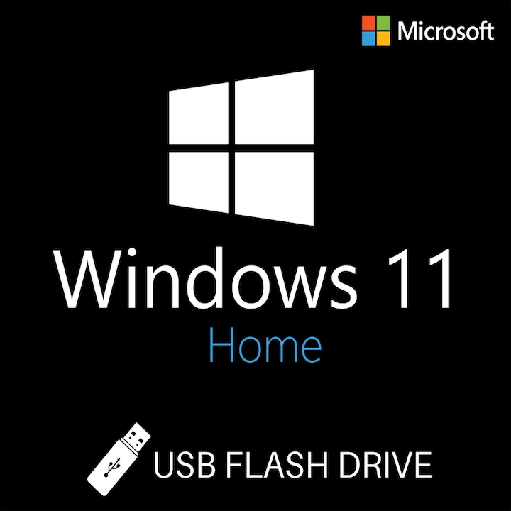Microsoft Windows 11 Home, 64 bit, Multilanguage, Retail, USB 2.0 – 8GB