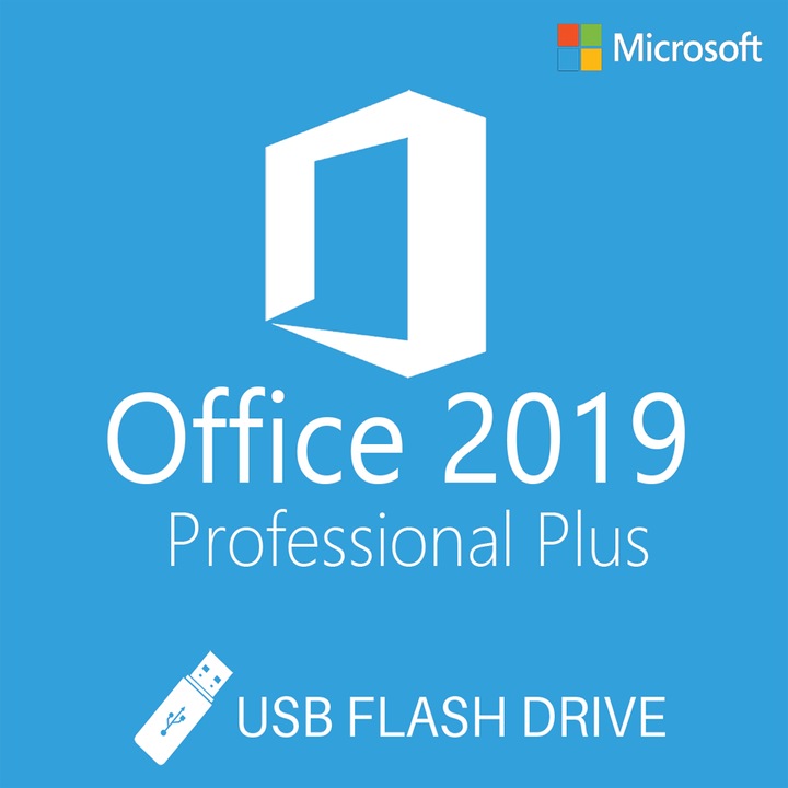 Microsoft Office 2019 Professional Plus, 32/64 bit, Multilanguage, Retail, USB 3.2 - 32GB