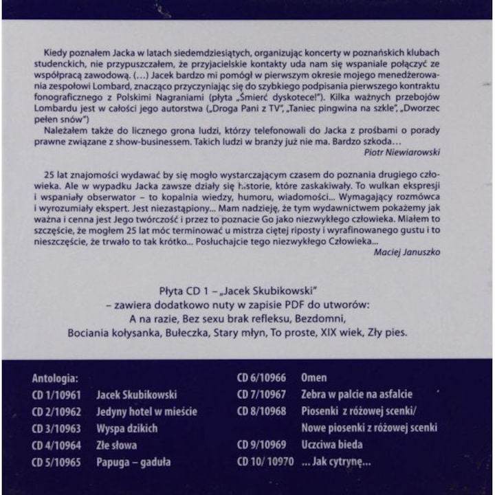 Jacek Skubikowski: Antologia - Zawsze tam, gdzie ty [10CD]