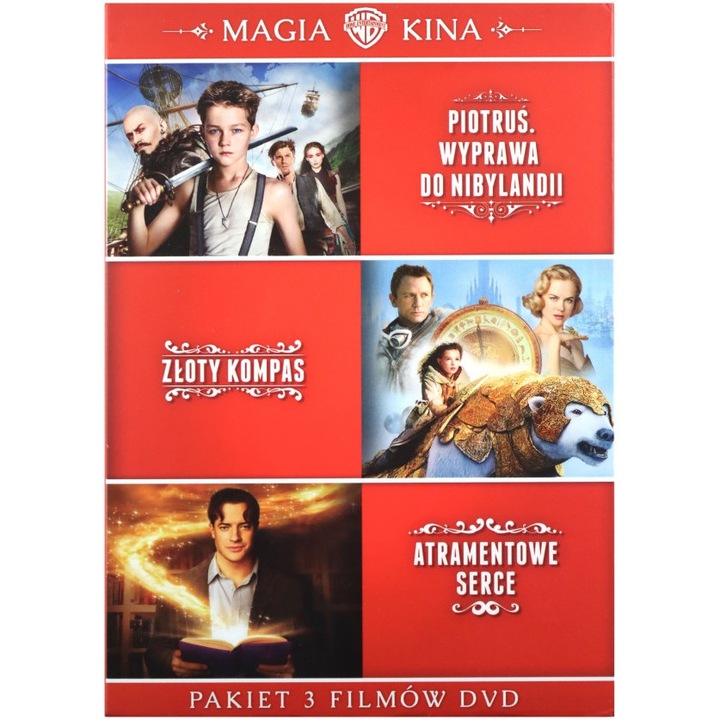 Magia Kina Pakiet 3 Filmów: Piotruś / Wyprawa Do Nibylandii / Złoty Kompas / Atramentowe Serce [3DVD]