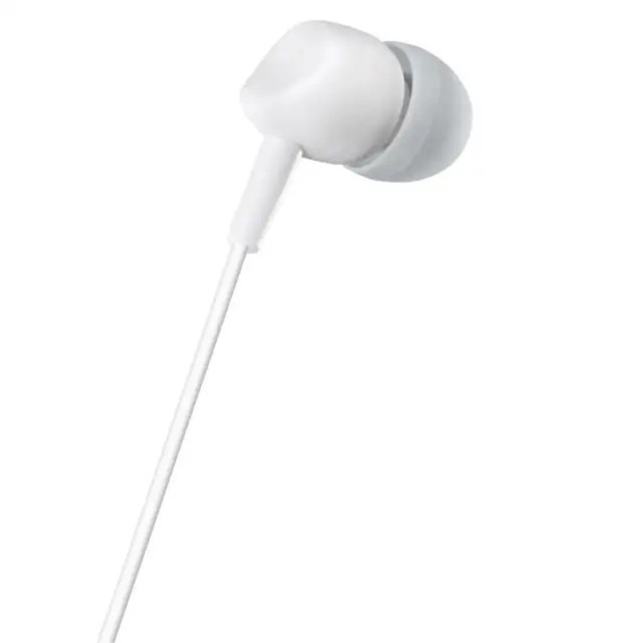 Casti audio Kooky cu microfon, Hama, in-ear, Multicontrol, Protectie impotriva indoirii cablului, conector jack 3.5 mm, cablu 1.2 m, Alb