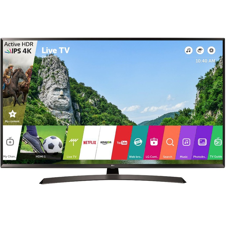 Televizor LED Smart LG, 164 cm, 65UJ634V, 4K Ultra HD, Clasa A