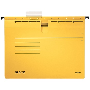 Dosar suspendabil Leitz Alpha, cu sina, galben Dosar suspendabil Leitz Alpha, cu sina, galben
