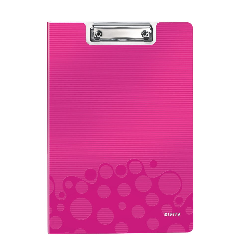 Clipboard dublu Leitz WOW, PP, roz metalizat