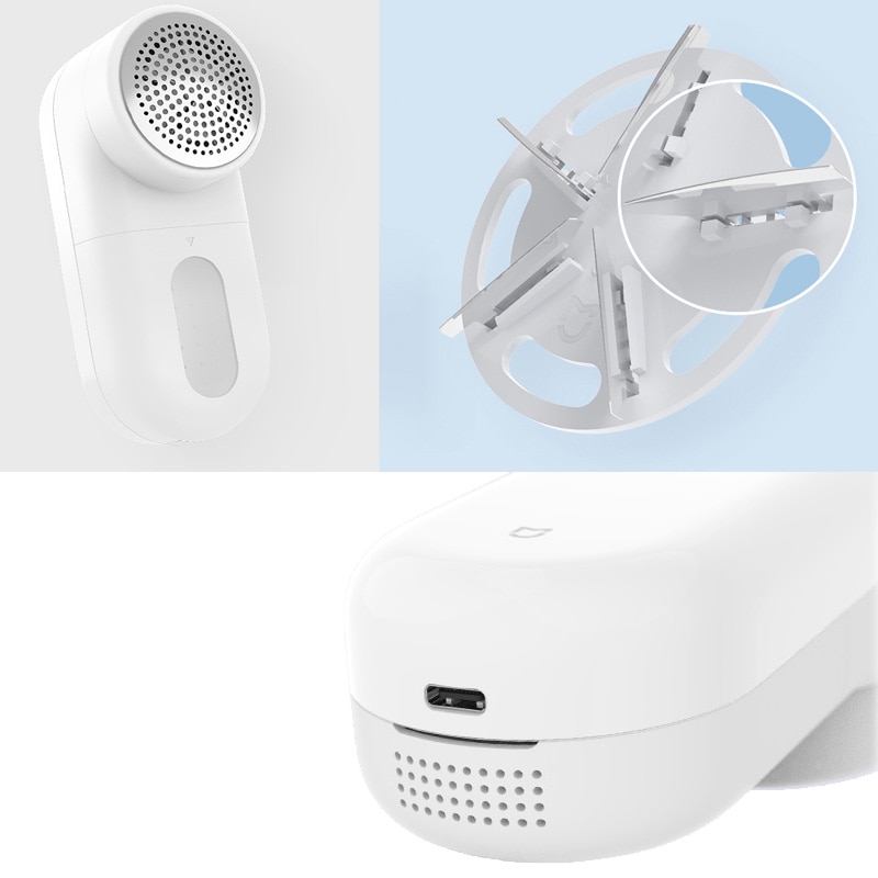 Прахосмукачка за влакна Xiaomi Mijia, USB, Четка за почистване, Бял ...